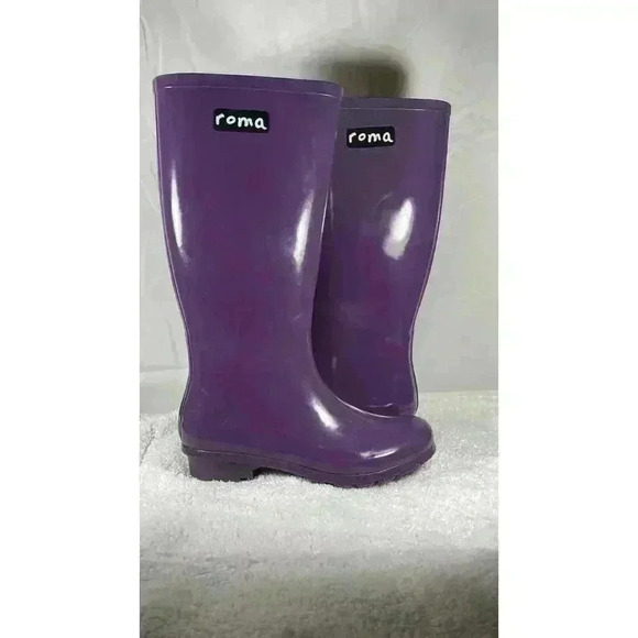 ROMA For You For All Emma Mid Rain Boot Womens Size 8 Purple Color - Picture 7 of 12